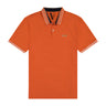 Men's Flat Knit Polo Red Orange L M Men Night Sky Polo Red Orange S XL