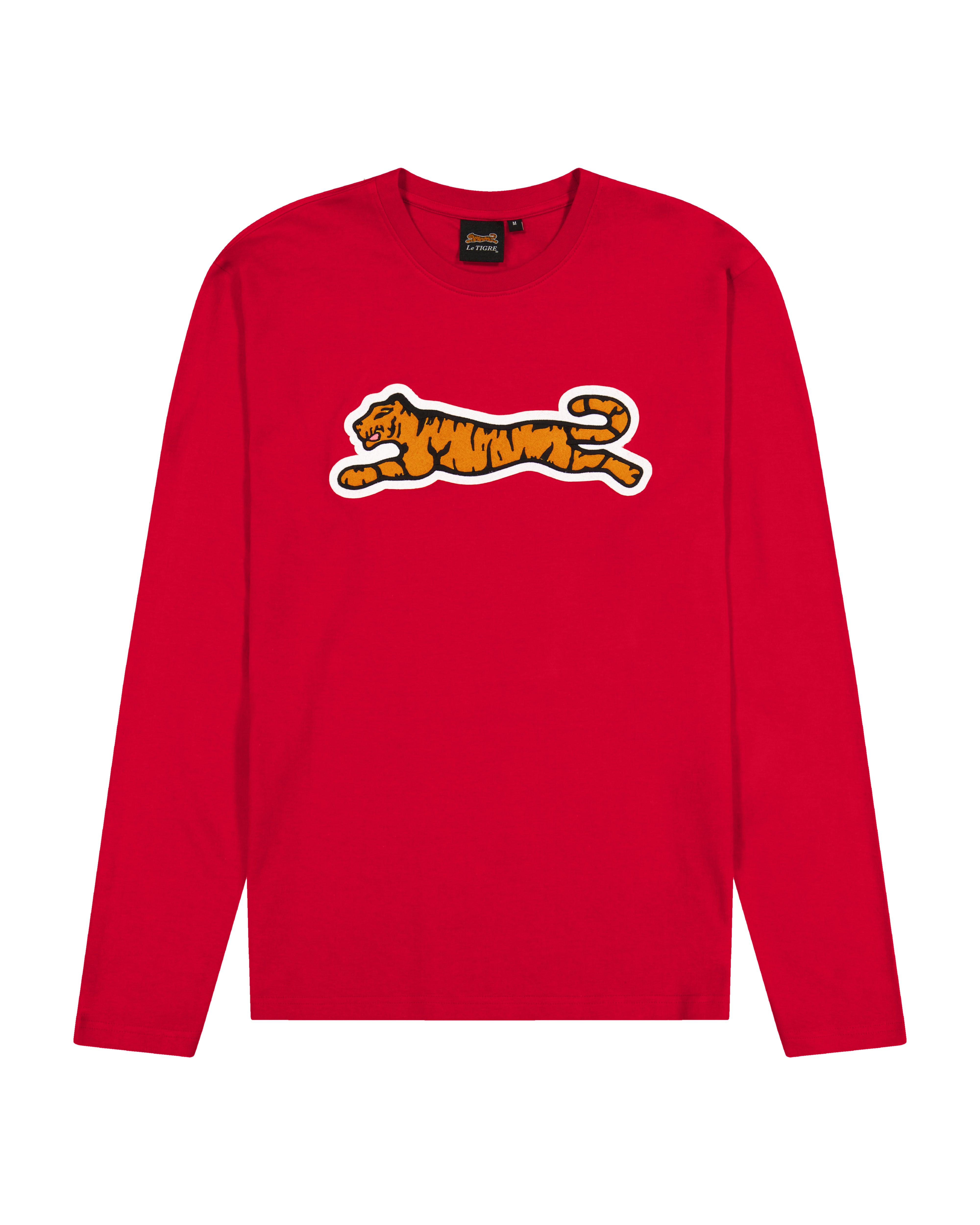 Le TIGRE® | Flocked Long Sleeve T Shirt | 100% Cotton Tiger Tee